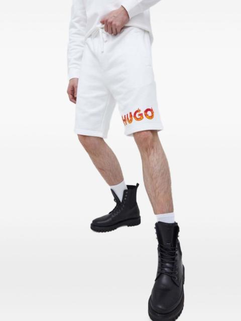 HUGO drawstring logo-print track shorts