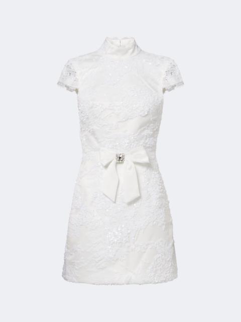 REBECCA VALLANCE Medici bow-detail embellished minidress
