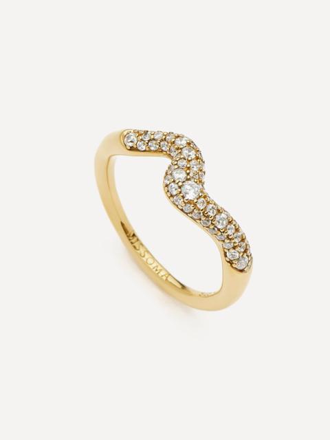 MISSOMA 18ct Gold-Plated Vermeil Silver Molten Snow Double Statement Ring