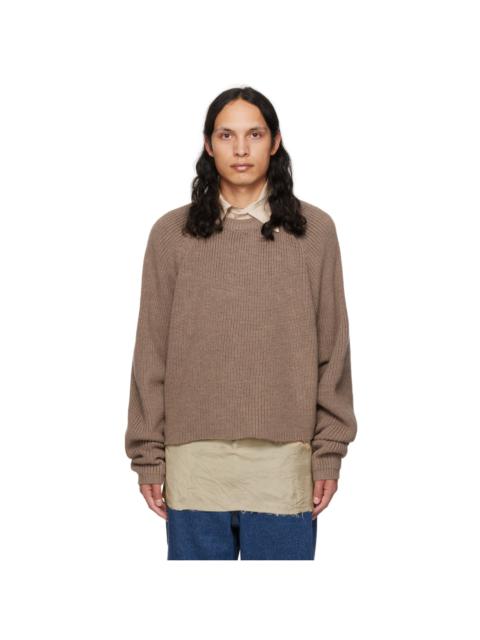 EDWARD CUMING Brown Cropped Sweater