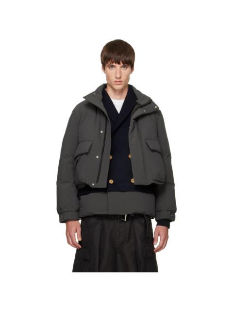 sacai Green Down Puffer Blouson Jacket