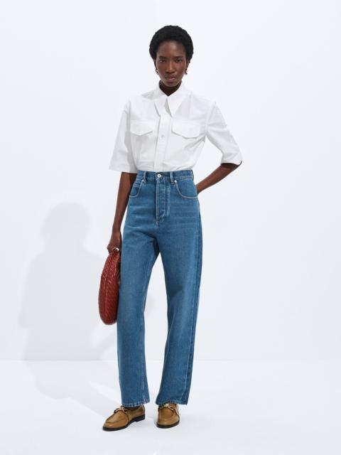 Bottega Veneta Medium Indigo Wide Leg Jeans