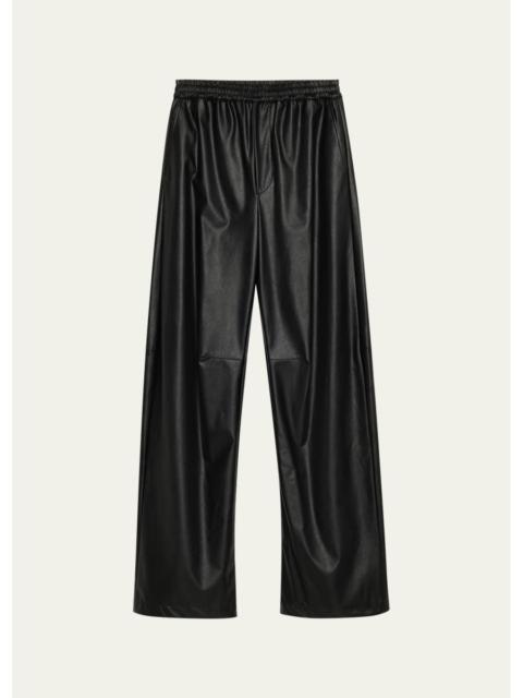 Maison Margiela Faux Leather Wide-Leg Pants