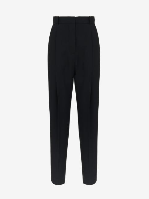 Women's Slim Peg Trousers in Black