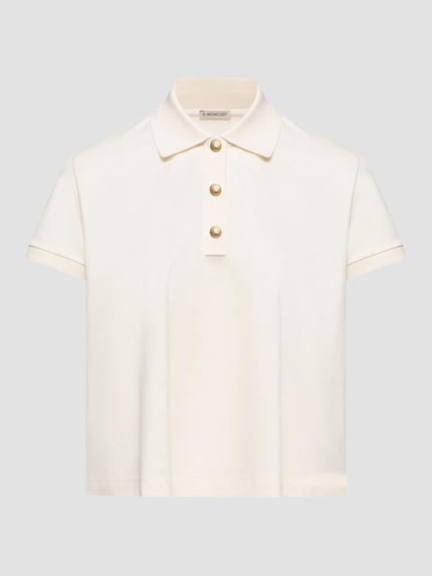 Moncler Women's Polo Shirt in Cotton - White