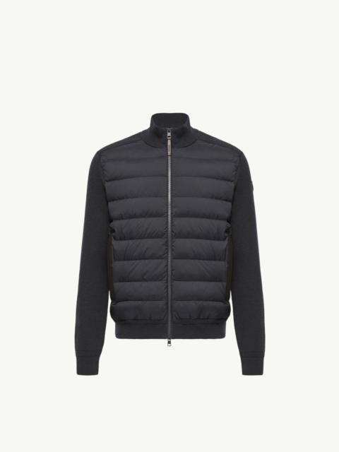 Moncler Wool & Cashmere Blend Padded Zip-Up Cardigan