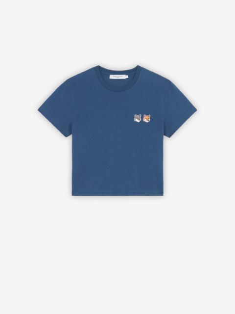 Maison Kitsuné DOUBLE FOX HEAD PATCH CROPPED TEE-SHIRT