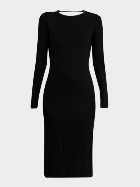 IRO Telina Knit Open-Back Midi Dress