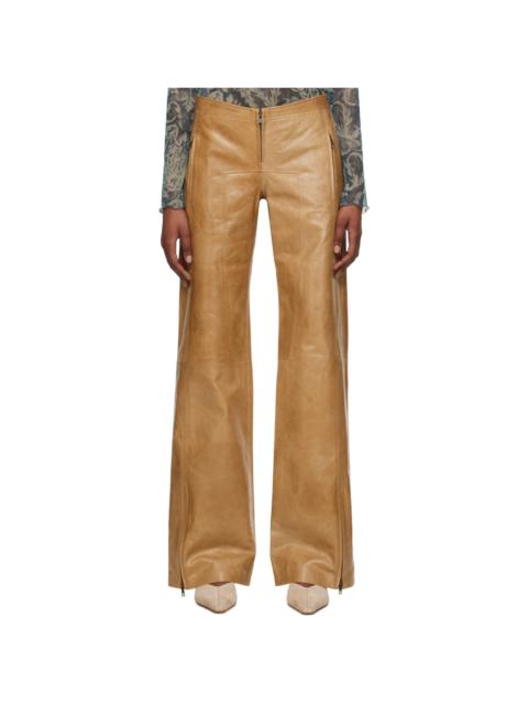 KNWLS Tan Stain Trousers
