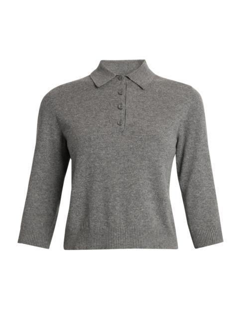 Dolce & Gabbana Women's Italian Tailoring Henley Cashmere Shirt - Melange Grigi