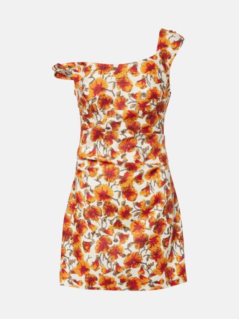 SIR. Jara floral linen minidress