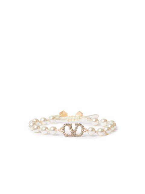 Valentino VLogo Signature faux-pearl bracelet
