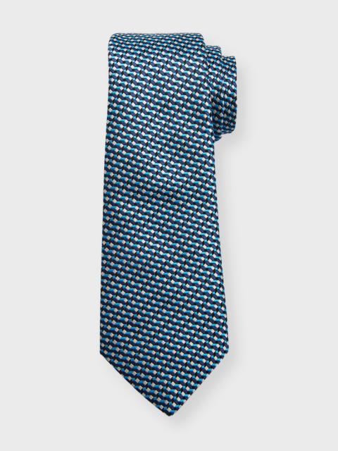 GIORGIO ARMANI Men's Silk Jacquard Geometric Tie