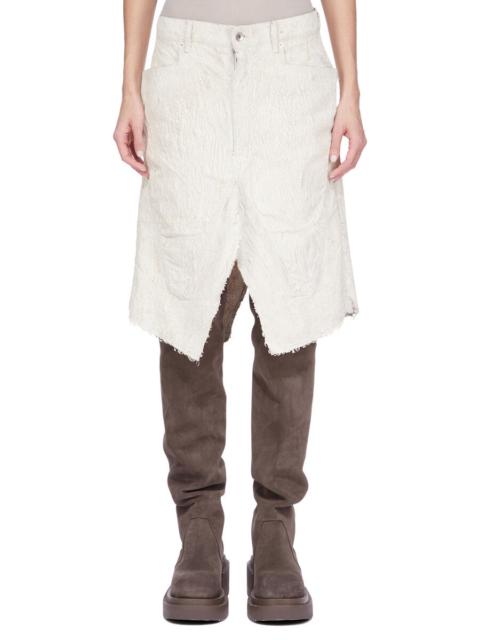 Rick Owens Off-White Concordians Slivered Midi Skirt
