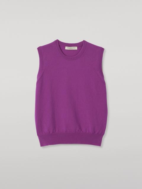 Johnstons of Elgin Iris Classic Purple Cashmere Tank