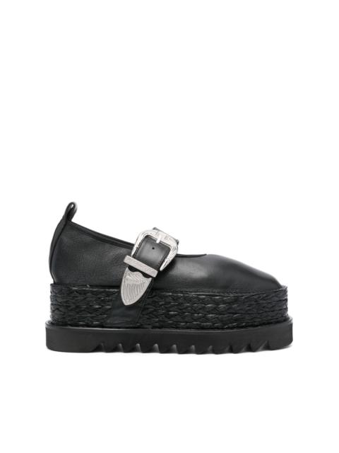 TOGA PULLA 70mm platform heel ballerina shoes