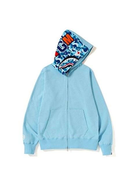 A Bathing Ape Shark Full Zip Hoodie 'Blue' BAPE-SS19-3