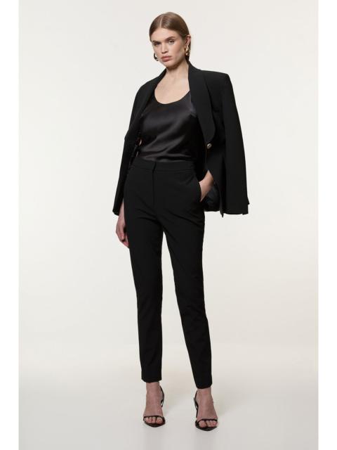 KAREN MILLEN Tall Compact Stretch Stab Stitch Tailored Straight Leg Trouser