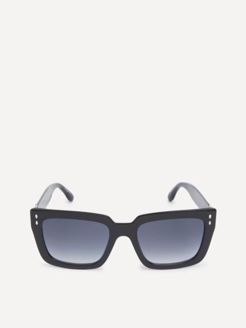 Isabel Marant Black Acetate Square Sunglasses