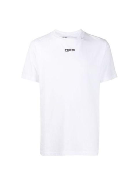 Off-White Off-White Back Black White Painting Short Sleeve White OMAA027S201850050188