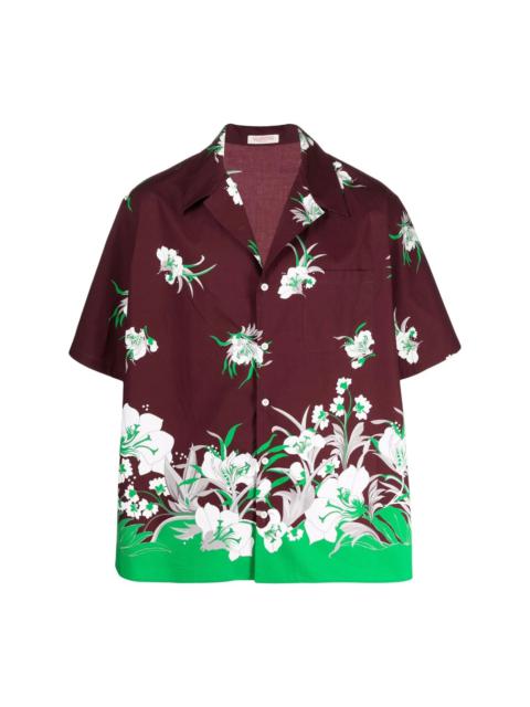 Valentino floral-print short-sleeved shirt