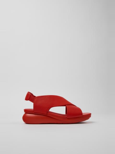 CAMPER Balloon Red Leather Sandals for Women.