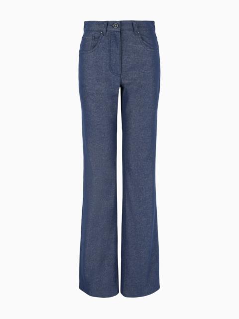 GIORGIO ARMANI Denim Collection five-pocket trousers in cotton, viscose and lurex denim
