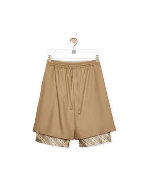Shorts in cotton and silk