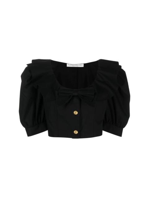 bow-detail cropped blouse