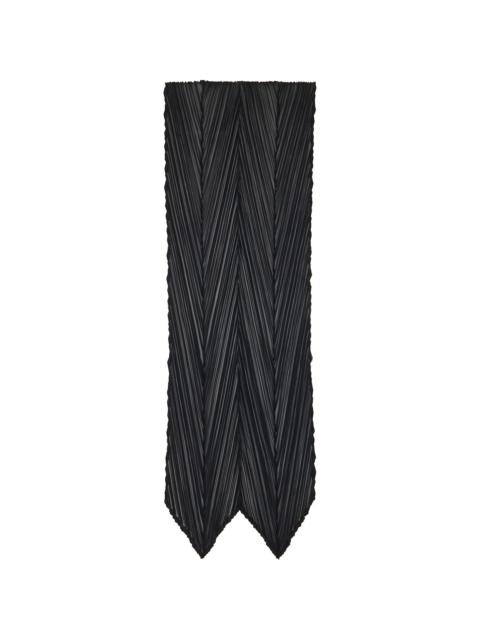 Pleats Please Issey Miyake Black Skinny Scarf