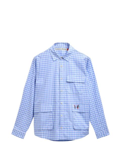 Barbour x Paul Smith gingham embroidered-detail shirt