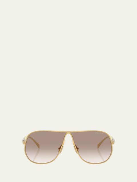 Miu Miu MU A56S Metal Aviator Sunglasses