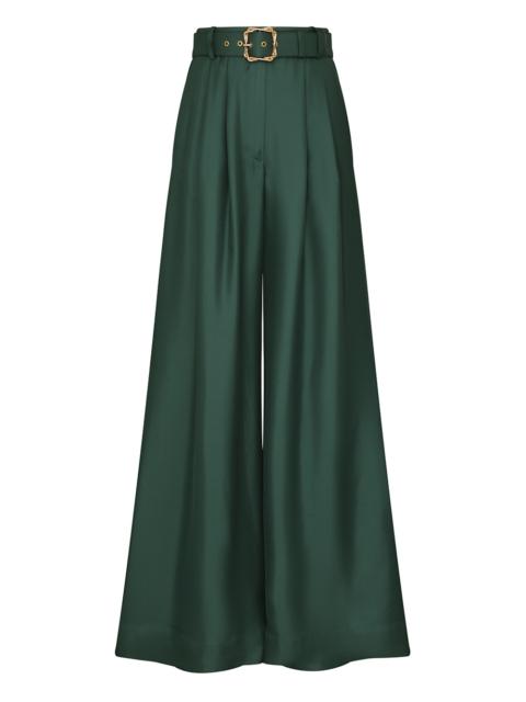 【送料&関税込】Zimmermann Olive Green Satin Crush Wide-leg Zimmermann Women Olive Green Satin Crush Wide-leg Pant