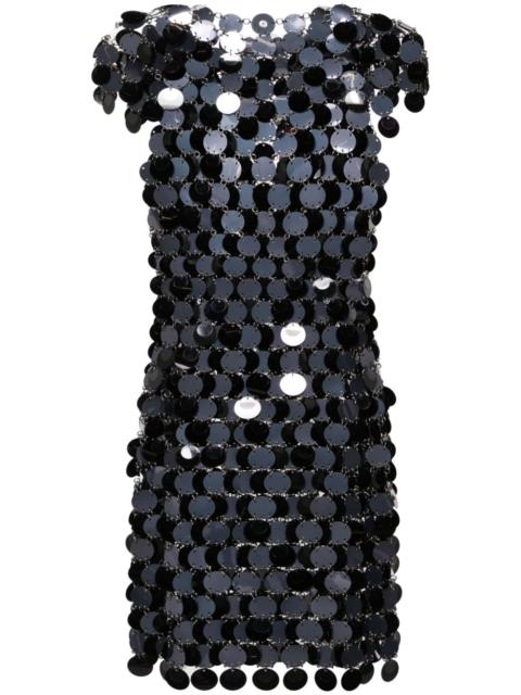 rabanne sequinned chainmail minidress