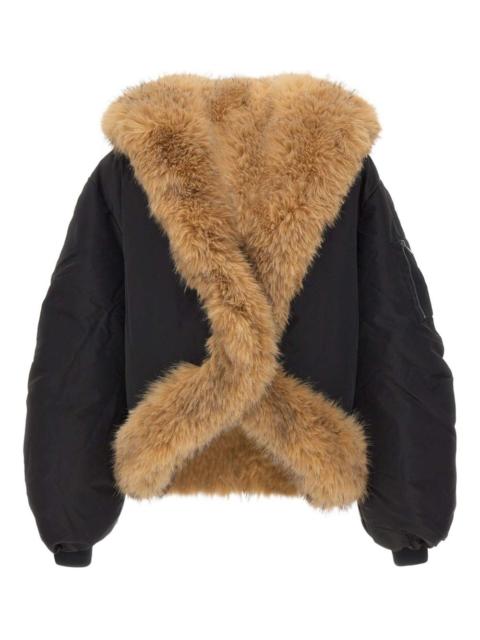 ROTATE faux fur bomber jacket