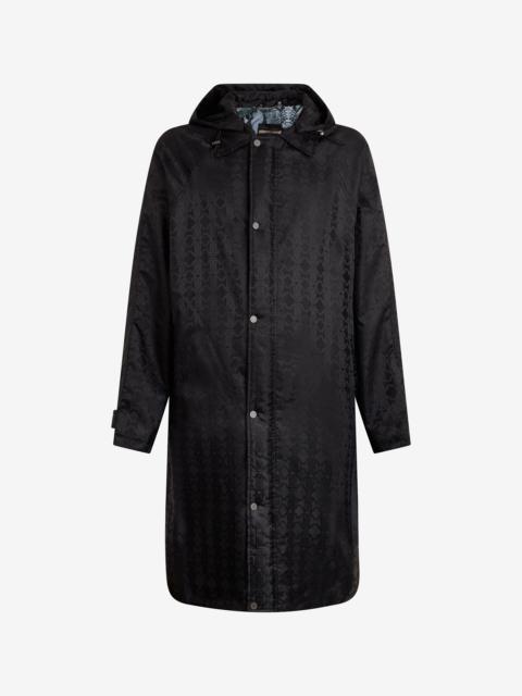Roberto Cavalli Black caban with RC monogram all over