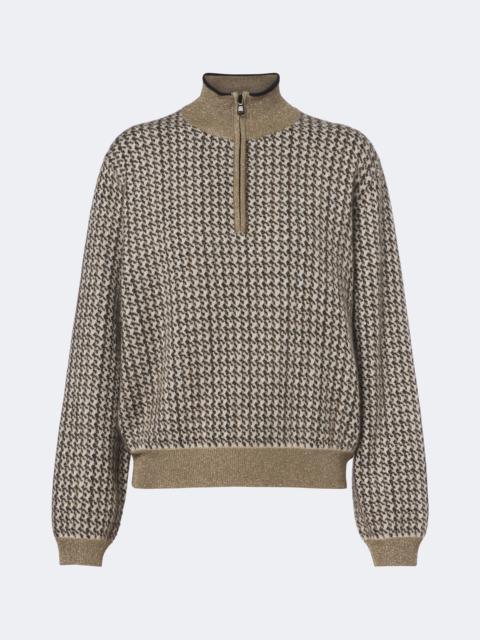 Brunello Cucinelli Lamé mohair, wool, cashmere, and silk-blend sweater
