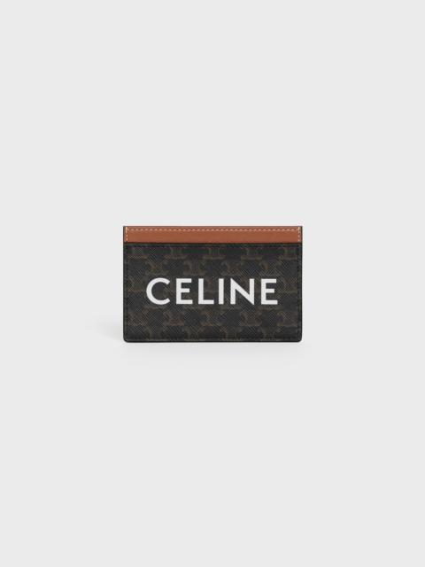 CELINE Card holder in Triomphe canvas with Celine Print