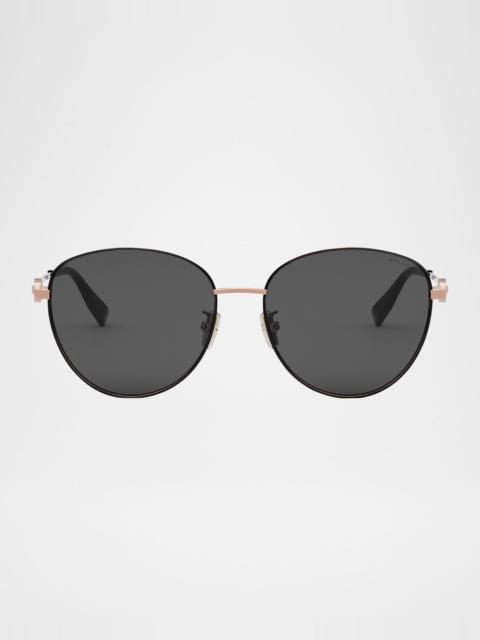 BVLGARI Round Metal & Nylon Sunglasses