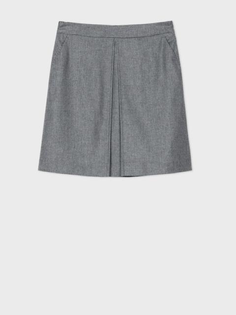 Paul Smith Wool-Blend Micro Check Skirt