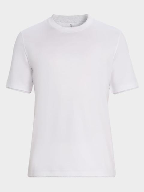Brunello Cucinelli Men's Slim Fit Tipped T-Shirt
