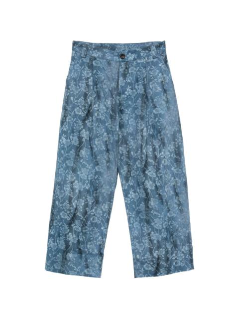 Pierre-Louis Mascia floral-print pleated trousers