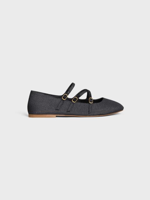 CELINE LES BALLERINES CELINE CRISS-CROSS BABIES BALLERINA in LUREX FABRIC