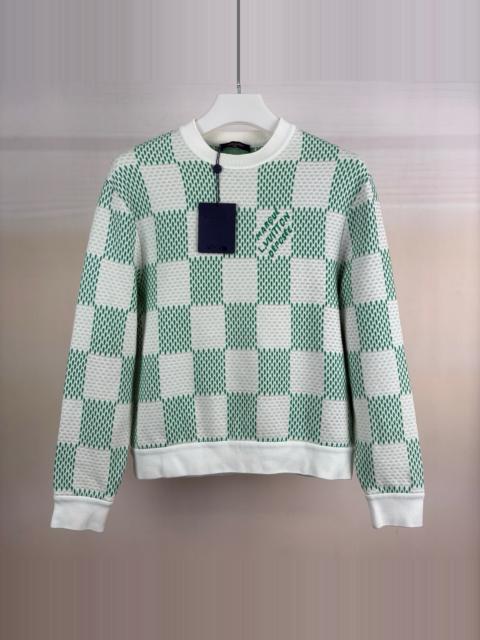 Louis Vuitton Louis Vuitton collaboration white and green checkerboard sweatshirt