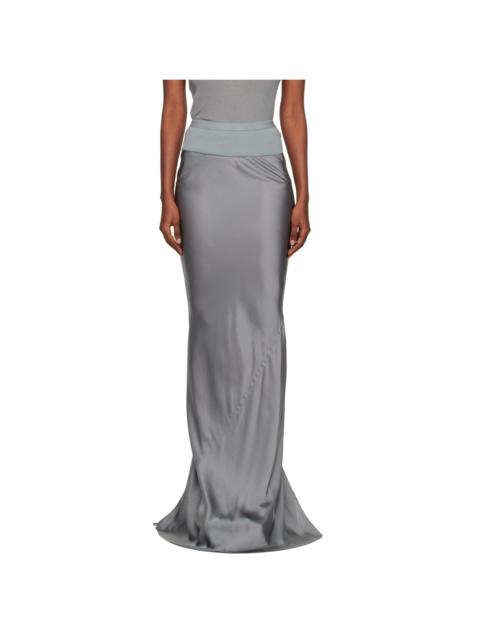 Rick Owens Gray Concordians Slim Coda Maxi Skirt