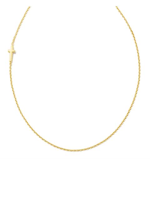KENDRA SCOTT Cross Inline Necklace in 18k Gold Vermeil