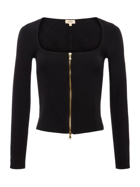 L'AGENCE Ainslee Zip-Front Top