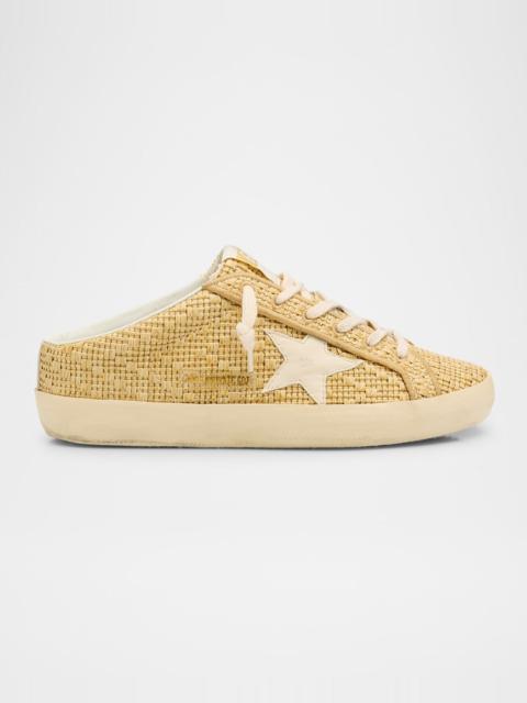 Golden Goose Superstar Sabot Raffia Low-Top Sneakers