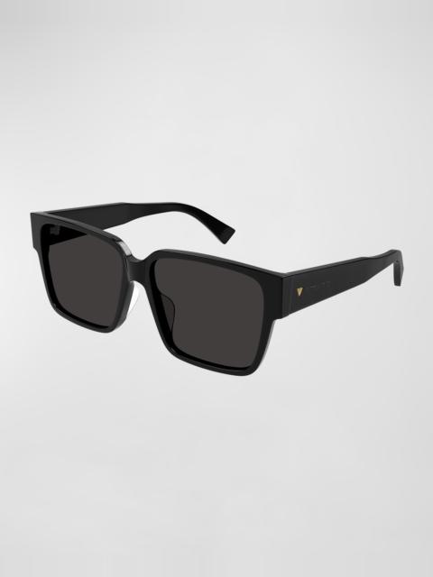 Bottega Veneta Logo Acetate Square Sunglasses