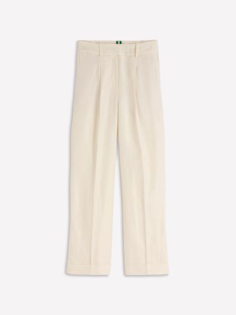 BODEN Chiswick Crop Linen Pants-Ivory